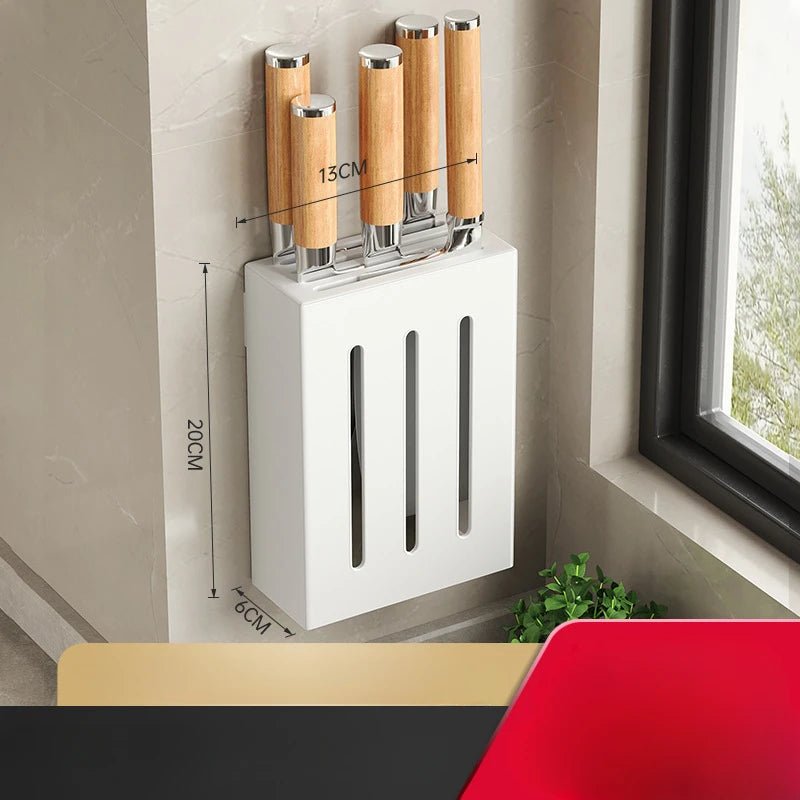 Wall - Mounted Knife Rack: No - Drill Kitchen Storage Solution - EmporiumForAll