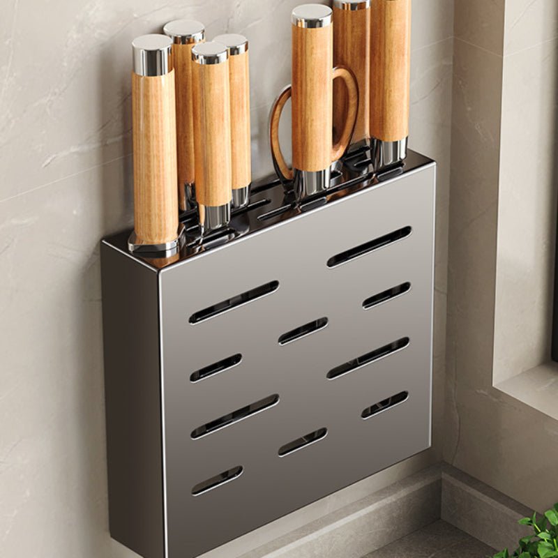Wall - Mounted Knife Rack: No - Drill Kitchen Storage Solution - EmporiumForAll