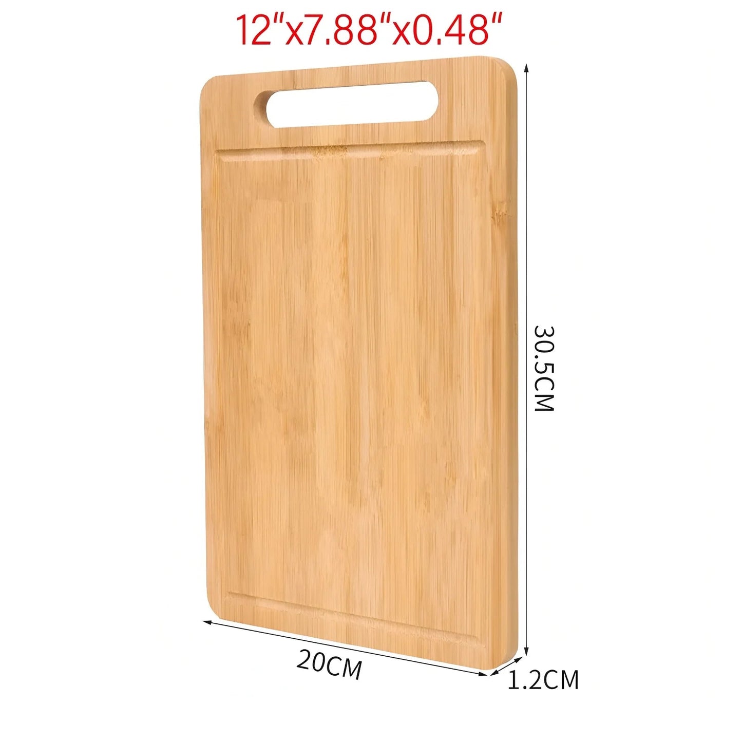 Wooden Cutting Board - Thick, Durable, Natural Bamboo - EmporiumForAll