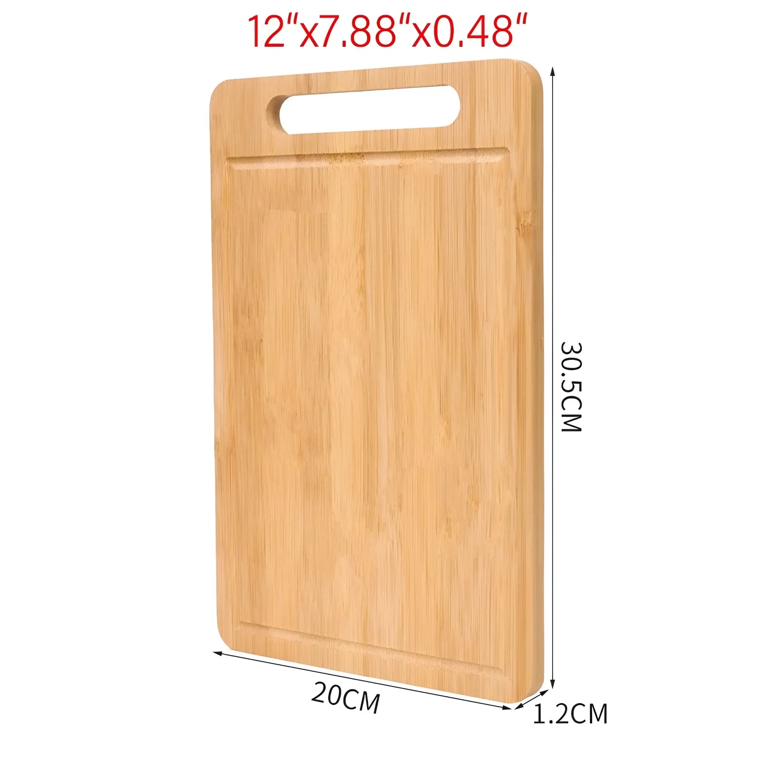 Wooden Cutting Board - Thick, Durable, Natural Bamboo - EmporiumForAll