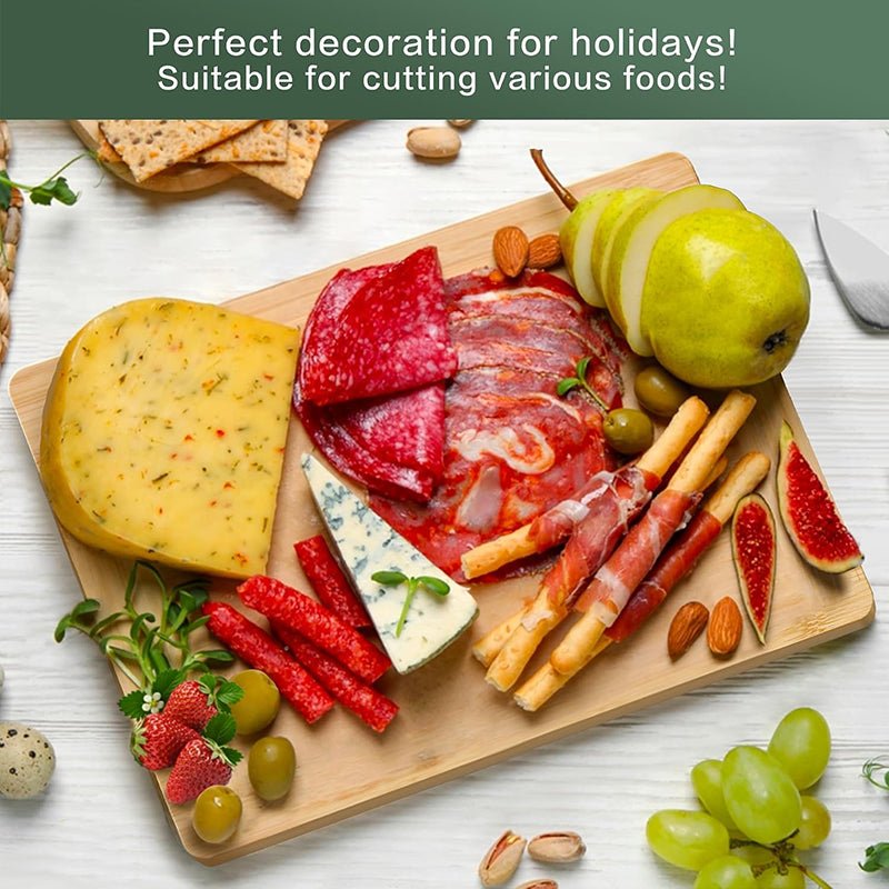 Wooden Cutting Board - Thick, Durable, Natural Bamboo - EmporiumForAll