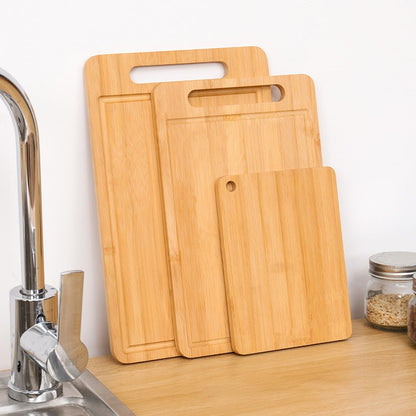 Wooden Cutting Board - Thick, Durable, Natural Bamboo - EmporiumForAll