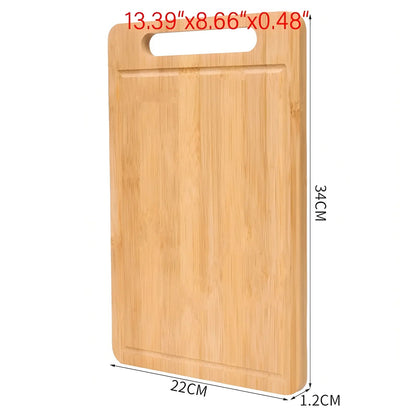 Wooden Cutting Board - Thick, Durable, Natural Bamboo - EmporiumForAll